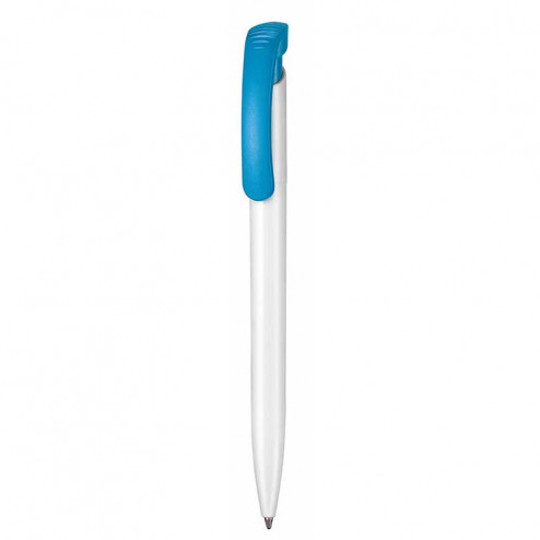 Kugelschreiber Clear in weiß / himmelblau - Ritter Pen - werbemittel.at