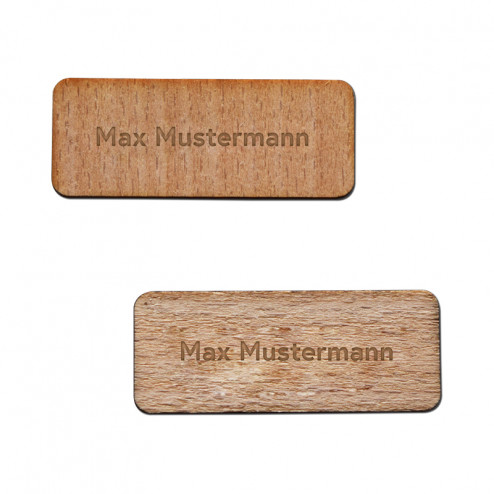 Namensschild Holz