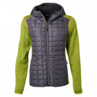 Damen Hybrid Strickfleecejacke in kiwi - James Nicholson - Werbemittel