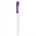 Kugelschreiber Clear in weiß / violett - Ritter Pen - werbemittel.at