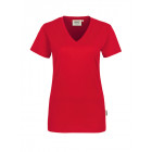 Hakro Damen V-Shirt Classic in rot - Werbemittel
