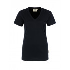 Hakro Damen V-Shirt Classic in schwarz - Werbemittel