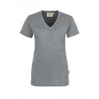 Hakro Damen V-Shirt Classic in grau-meliert - Werbemittel