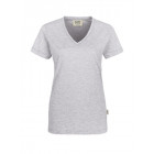 Hakro Damen V-Shirt Classic in aschgrau - Werbemittel