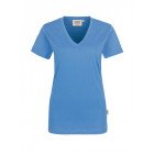 Hakro Damen V-Shirt Classic in malibublau - Werbemittel