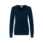 Hakro Damen V-Pullover Premium Cotton in tinte - Werbemittel