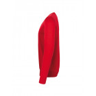 Hakro V-Pullover Premium Cotton in rot Seitenansicht links - Werbemittel