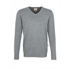 Hakro V-Pullover Premium Cotton in grau-meliert - Werbemittel
