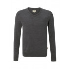 Hakro Herren V-Pullover Merino Wool in anthrazit - Werbemittel