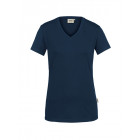 Hakro Damen V-Shirt stretch in tinte - Werbemittel