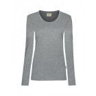 Hakro Damen-Longsleeve Performance in grau-meliert - Werbemittel