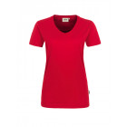 Hakro Damen V-Shirt Performance in Rot - Werbemittel