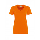 Hakro Damen V-Shirt Performance in Orange - Werbemittel