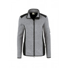 Hakro Damen Strickfleecejacke Churchill in grau meliert - Werbemittel