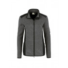 Hakro Damen Strickfleecejacke Churchill in anthrazit meliert - Werbemittel