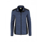 Hakro Damen Strickfleecejacke Churchill in marine meliert - Werbemittel