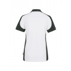 Hakro Damen Poloshirt Contrast Performance in weiß-anthrazit Rückenansicht - Werbemittel