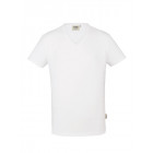 Hakro Herren V-Shirt Stretch in weiß - Werbemittel