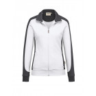 Hakro Damen-Sweatjacke Contrast Performance weiß-anthrazit - Werbemittel