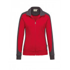 Hakro Damen-Sweatjacke Contrast Performance rot-anthrazit - Werbemittel