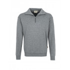 Hakro Zip-Sweatshirt Premium in grau meliert - Werbemittel