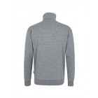 Hakro Zip-Sweatshirt Premium in grau-meliert Rückenansicht - Werbemittel