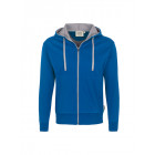 Hakro Kapuzenjacke Bonded in royalblau Seitenansicht links - Werbemittel