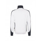 Hakro Zip Sweatshirt Contrast Performance in weiß/anthrazit Rückenansicht - Werbemittel