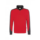 Hakro Zip Sweatshirt Contrast Performance in rot/anthrazit - Werbemittel