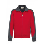 Hakro Sweatjacke Contrast Performance in rot/anthrazit - Werbemittel