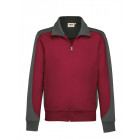 Hakro Sweatjacke Contrast Performance in weinrot/anthrazit - Werbemittel