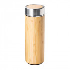 Isolierflasche Adamuz aus Edelstahl und Bambus - Reflects - werbemittel.at