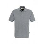 Hakro Pocket-Poloshirt Top in grau meliert - Werbemittel