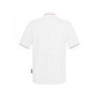 Hakro Poloshirt Casual in weiß/rot Rückenansicht - Werbemittel
