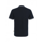 Hakro Herren Poloshirt Twin-Stripe in schwarz/weiß Rückenansicht - Werbemittel