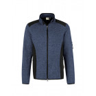Hakro Strickfleecejacke Dawson in marine meliert - Werbemittel