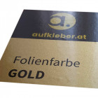 Folienfarbe Gold - Aufkleber mit Laminat