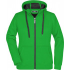 Damen Doubleface Jacke in farngrün-graphit - James & Nicholson - werbemittel.at