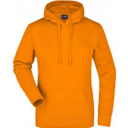 Damen Kapuzen Sweater in orange - James & Nicholson - Werbeartikel, Werbemittel