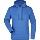 Damen Kapuzen Sweater in royalblau - James & Nicholson - Werbeartikel, Werbemittel