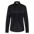 Damen Langarm Bluse Slim Fit in schwarz - Eterna - Werbetextilien, Werbemittel