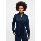 Damen Langarm Bluse Tailliert in navy - Modellansicht - Eterna - Werbemittel