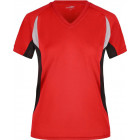 Damen Laufshirt in rot-schwarz - James & Nicholson - werbemittel.at