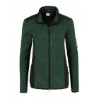 Hakro Damen Strickfleecejacke Churchill in tanne meliert - Werbemittel