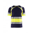 Einsatzshirt High Vis für Einsatzkräfte in Dunkelblau-Gelb - Frontansicht - Werbemittel.at