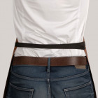 Grillschürze aus Apfel Lederimitat Detailansicht Rückenverschluss - Euro Style Werbemittel