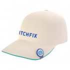 Golf Hatclip mit Ballmarker in blau auf Kappe befestigt - Pitchfix Golf Werbemittel