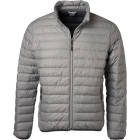 Herren Daunenjacke in silber- mit Logostickerei - James & Nicholson - Werbemittel