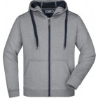 Herren Doubleface Jacke in grau-navy - James & Nicholson - werbemittel.at