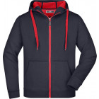 Herren Doubleface Jacke in navy-rot - James & Nicholson - werbemittel.at